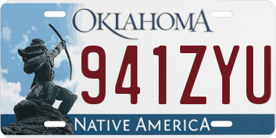 OK license plate 941ZYU