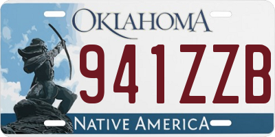 OK license plate 941ZZB