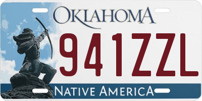 OK license plate 941ZZL