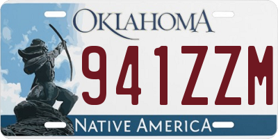 OK license plate 941ZZM