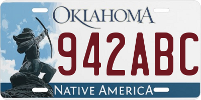 OK license plate 942ABC
