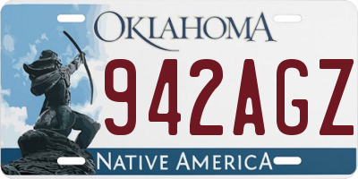 OK license plate 942AGZ