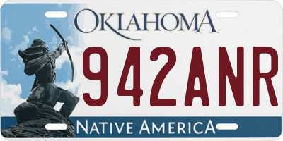 OK license plate 942ANR