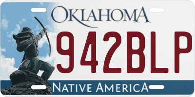 OK license plate 942BLP
