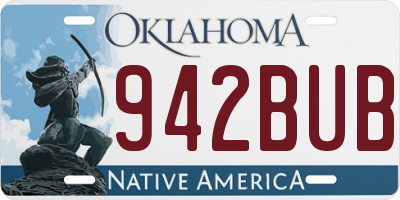 OK license plate 942BUB