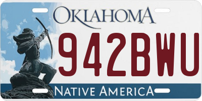 OK license plate 942BWU