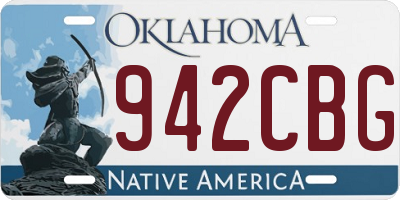 OK license plate 942CBG