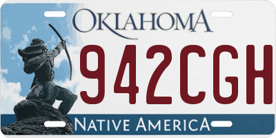 OK license plate 942CGH