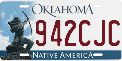 OK license plate 942CJC