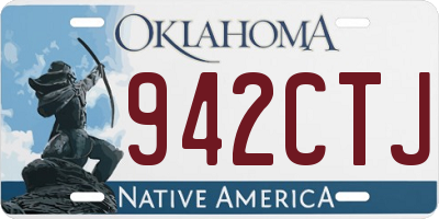 OK license plate 942CTJ