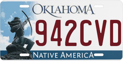 OK license plate 942CVD