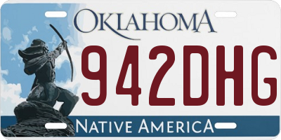 OK license plate 942DHG
