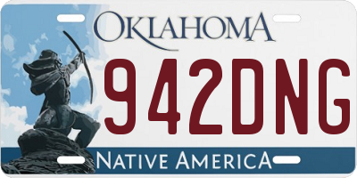 OK license plate 942DNG