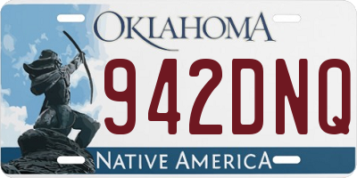 OK license plate 942DNQ