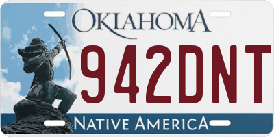 OK license plate 942DNT