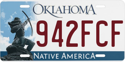 OK license plate 942FCF