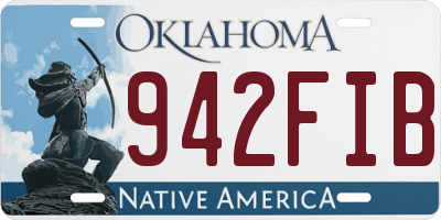 OK license plate 942FIB