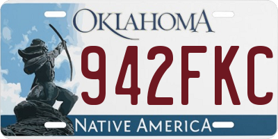 OK license plate 942FKC