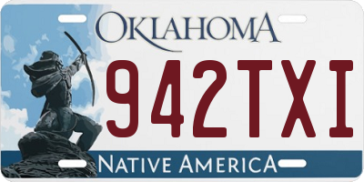 OK license plate 942TXI