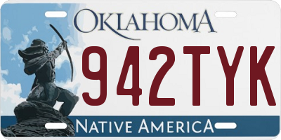 OK license plate 942TYK