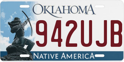 OK license plate 942UJB
