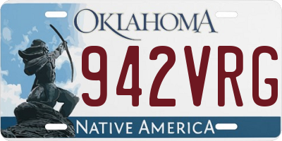 OK license plate 942VRG