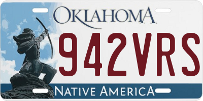 OK license plate 942VRS