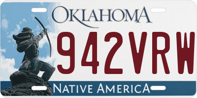 OK license plate 942VRW