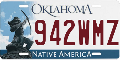 OK license plate 942WMZ