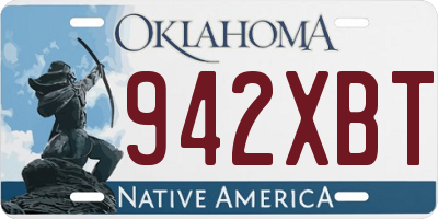 OK license plate 942XBT