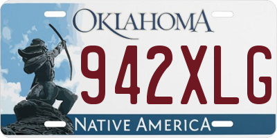 OK license plate 942XLG
