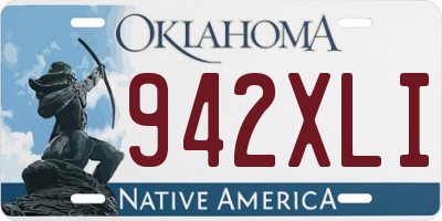 OK license plate 942XLI