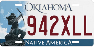 OK license plate 942XLL