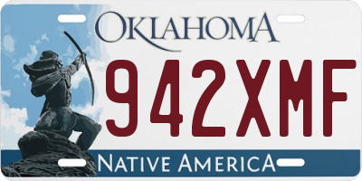 OK license plate 942XMF
