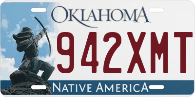 OK license plate 942XMT