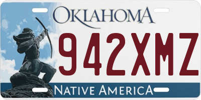 OK license plate 942XMZ