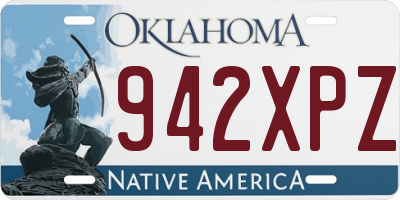 OK license plate 942XPZ