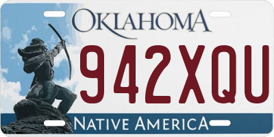 OK license plate 942XQU