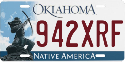 OK license plate 942XRF