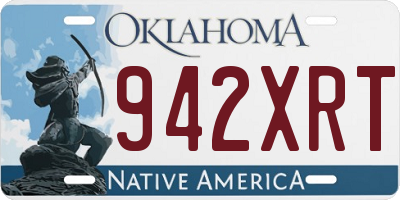 OK license plate 942XRT