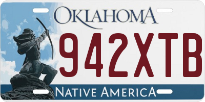 OK license plate 942XTB