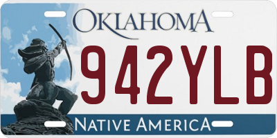 OK license plate 942YLB