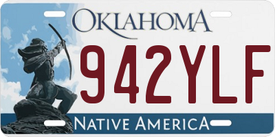 OK license plate 942YLF