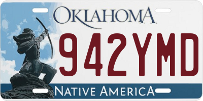 OK license plate 942YMD