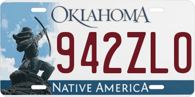 OK license plate 942ZLO
