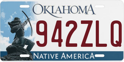 OK license plate 942ZLQ