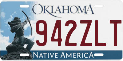 OK license plate 942ZLT