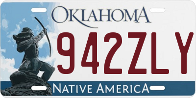OK license plate 942ZLY