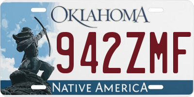 OK license plate 942ZMF