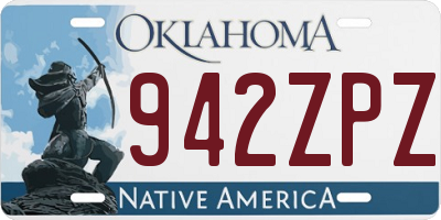 OK license plate 942ZPZ